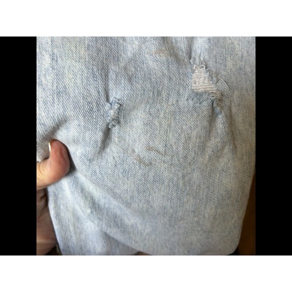 Pacsun Jeans Mens Size 29x30 Light Blue Heavy Distressed Front Torn Pockets - Picture 10 of 12
